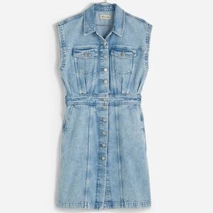 Madewell denim capsleeve shirt dress sz 8 (NWT)